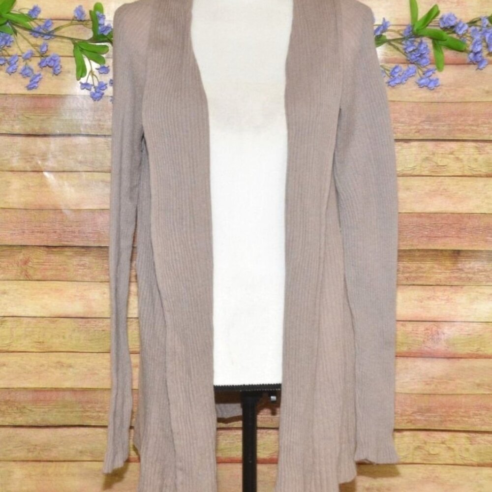 Banana Republic Sweater Ladies L Alpaca Wool Blend Open Cardigan Italy Yarn